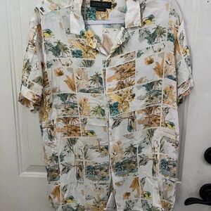Zara Multicolor Tropical Print Shirt